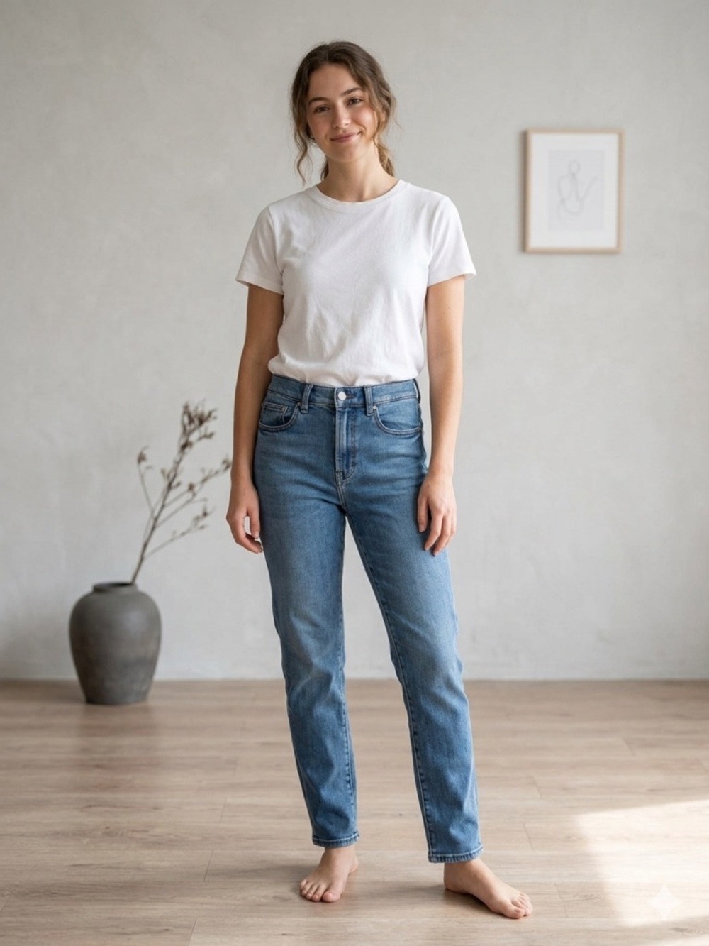 pistola Straight Leg High-Rise Jeans in Classic Blue